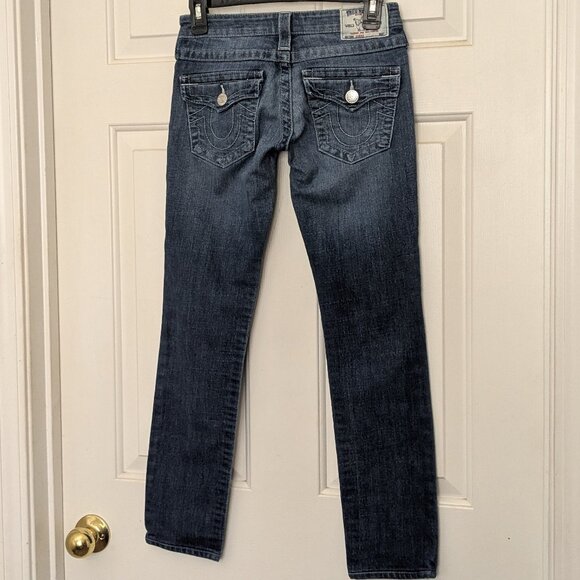True Religion Women's Jeans  Skinny Flap Pocket Denim Sz 24 Blue . - Picture 6 of 15
